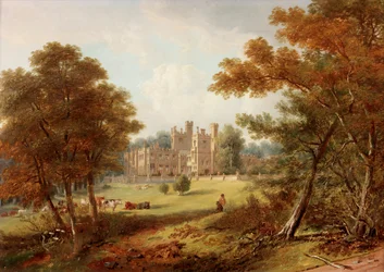 De tuinzijde, Beaufront Castle, 1845